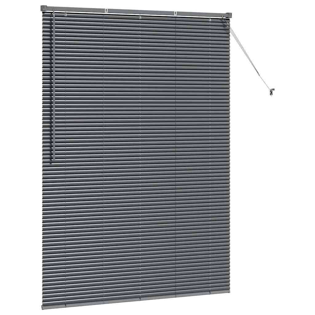 Window Blind with Curtains Manual Dark grey Aluminium
